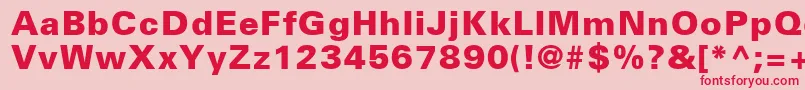 NovaBlackSsiExtraBold Font – Red Fonts on Pink Background