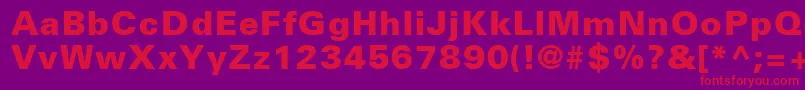 フォントNovaBlackSsiExtraBold – 紫の背景に赤い文字