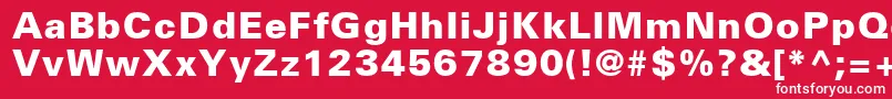 NovaBlackSsiExtraBold Font – White Fonts on Red Background