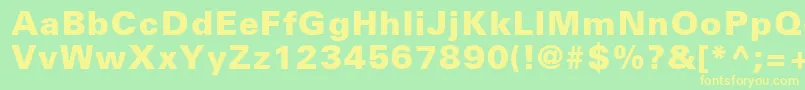 Шрифт NovaBlackSsiExtraBold – жёлтые шрифты на зелёном фоне