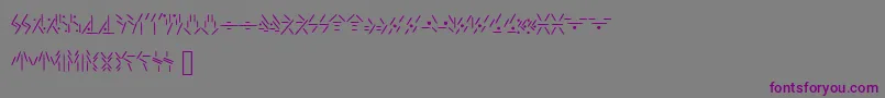 Шрифт FallkharRunes – фиолетовые шрифты на сером фоне