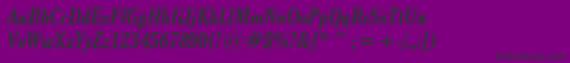 CheltenhamBoldCondensedItalicBt Font – Black Fonts on Purple Background