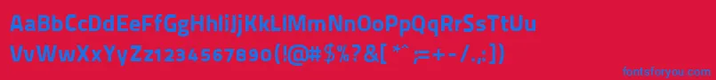 ThaitilliumImproved9992 Font – Blue Fonts on Red Background