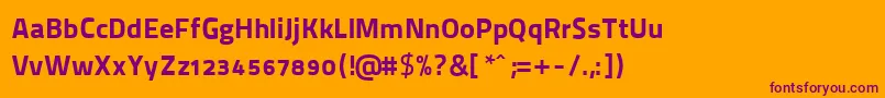 ThaitilliumImproved9992 Font – Purple Fonts on Orange Background