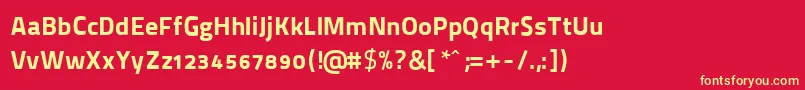 ThaitilliumImproved9992 Font – Yellow Fonts on Red Background