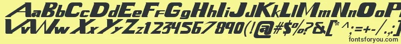 XenogearsFont Font – Black Fonts on Yellow Background