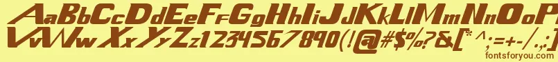 XenogearsFont Font – Brown Fonts on Yellow Background