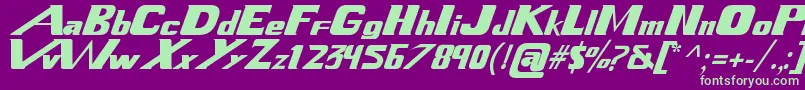 XenogearsFont Font – Green Fonts on Purple Background