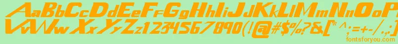 XenogearsFont Font – Orange Fonts on Green Background