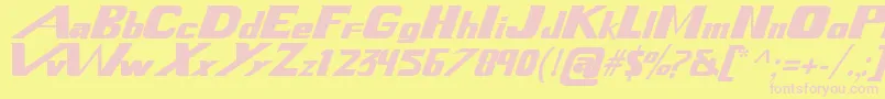 XenogearsFont Font – Pink Fonts on Yellow Background