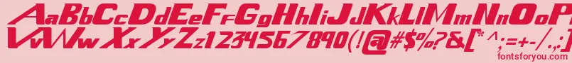 XenogearsFont Font – Red Fonts on Pink Background