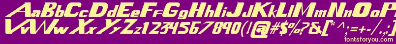 XenogearsFont Font – Yellow Fonts on Purple Background