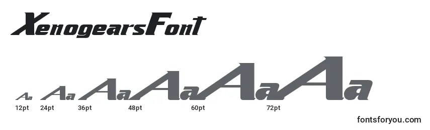 XenogearsFont Font Sizes
