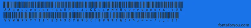 フォントCode3x – 黒い文字の青い背景