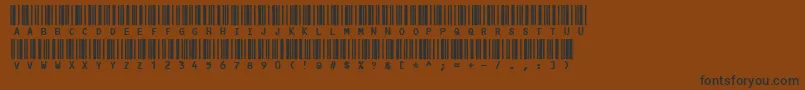 Шрифт Code3x – чёрные шрифты на коричневом фоне