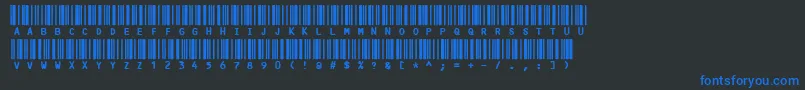 Czcionka Code3x – niebieskie czcionki na czarnym tle