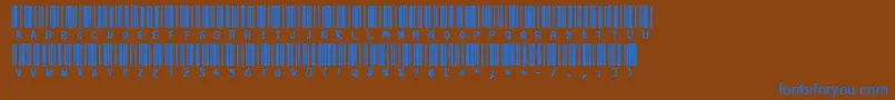 Шрифт Code3x – синие шрифты на коричневом фоне