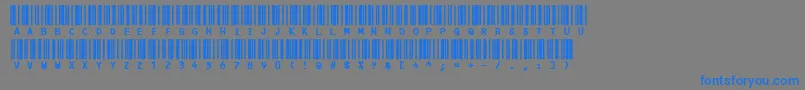 フォントCode3x – 灰色の背景に青い文字