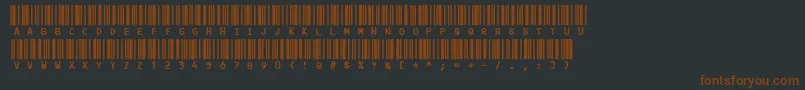 Code3x Font – Brown Fonts on Black Background