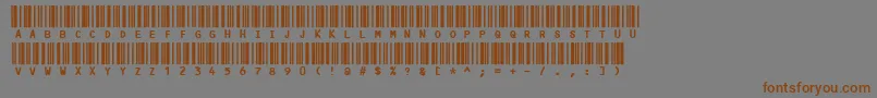 Code3x Font – Brown Fonts on Gray Background