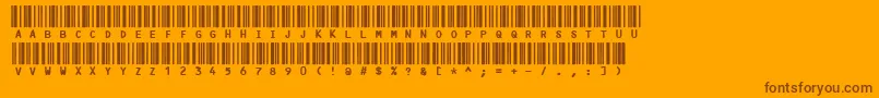 Code3x Font – Brown Fonts on Orange Background