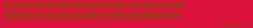 Czcionka Code3x – brązowe czcionki na czerwonym tle