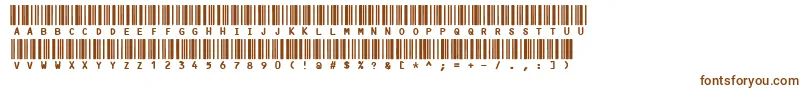 Code3x-Schriftart – Braune Schriften