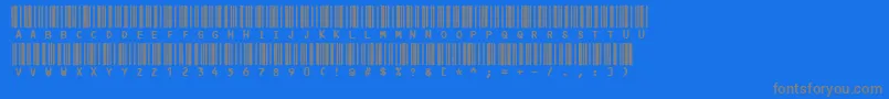 フォントCode3x – 青い背景に灰色の文字