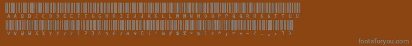 フォントCode3x – 茶色の背景に灰色の文字