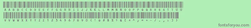 Шрифт Code3x – серые шрифты на зелёном фоне