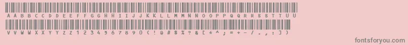フォントCode3x – ピンクの背景に灰色の文字