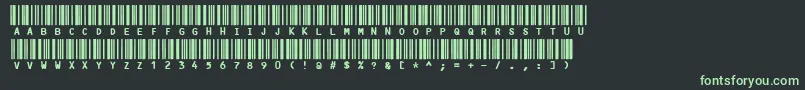 Code3x-fontti – vihreät fontit mustalla taustalla