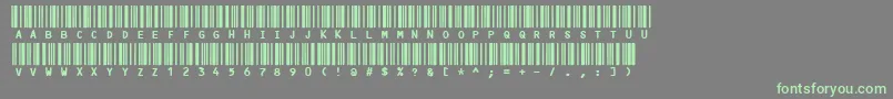 Code3x-fontti – vihreät fontit harmaalla taustalla