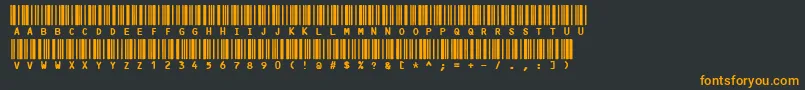 Code3x Font – Orange Fonts on Black Background