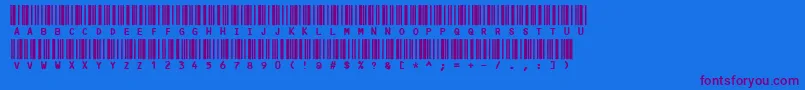 Code3x Font – Purple Fonts on Blue Background