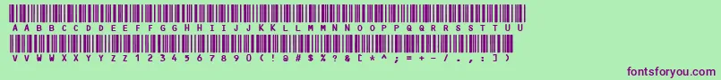 Code3x Font – Purple Fonts on Green Background