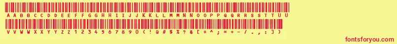 Code3x Font – Red Fonts on Yellow Background