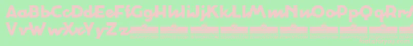 CocosignumCorsivoItalicoHeavyTrial Font – Pink Fonts on Green Background