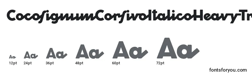 CocosignumCorsivoItalicoHeavyTrial Font Sizes
