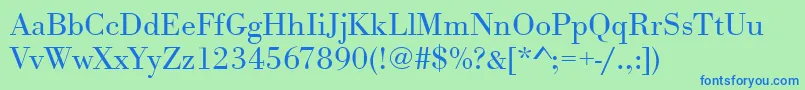 Urwbodonitligwid Font – Blue Fonts on Green Background