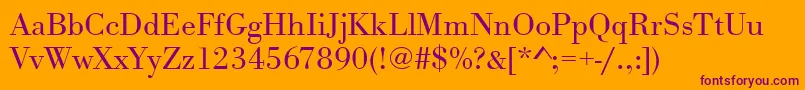 Urwbodonitligwid Font – Purple Fonts on Orange Background