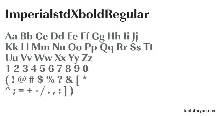 Czcionka ImperialstdXboldRegular – alfabet, cyfry, specjalne znaki