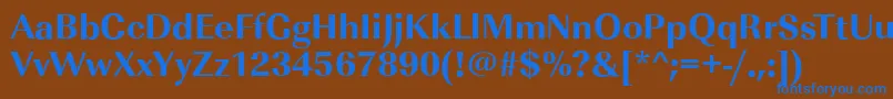 ImperialstdXboldRegular Font – Blue Fonts on Brown Background