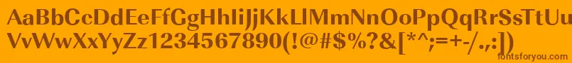 ImperialstdXboldRegular Font – Brown Fonts on Orange Background