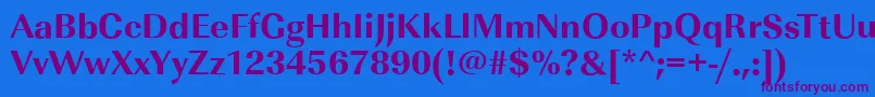 ImperialstdXboldRegular Font – Purple Fonts on Blue Background