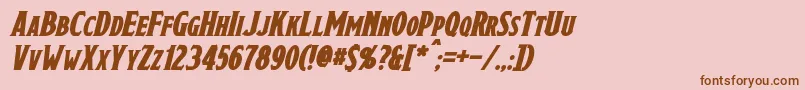 DraconisBoldItalic Font – Brown Fonts on Pink Background