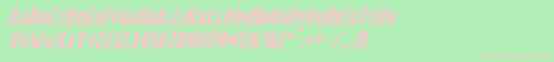 DraconisBoldItalic Font – Pink Fonts on Green Background