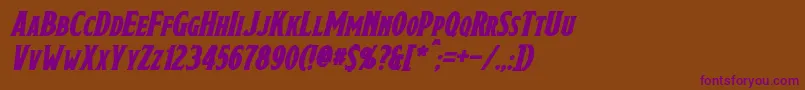 DraconisBoldItalic Font – Purple Fonts on Brown Background