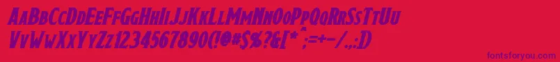 DraconisBoldItalic Font – Purple Fonts on Red Background