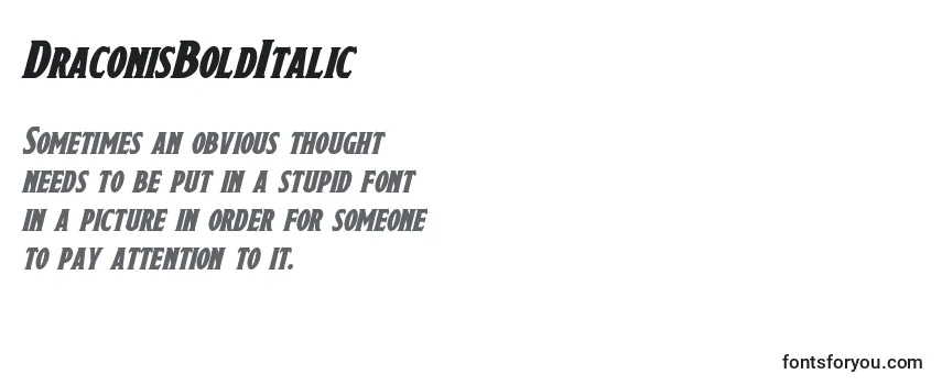 DraconisBoldItalic Font